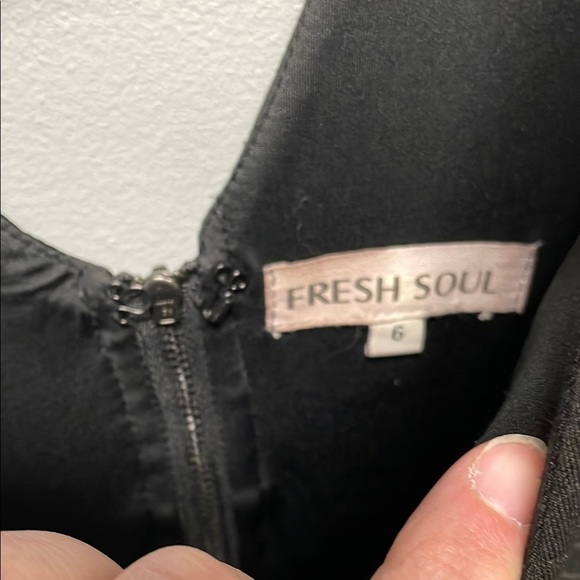 POCKETS!! Fresh Soul Elegant Black Sleeveless Fit & Flare Dress. Size 6. - Picture 5 of 7